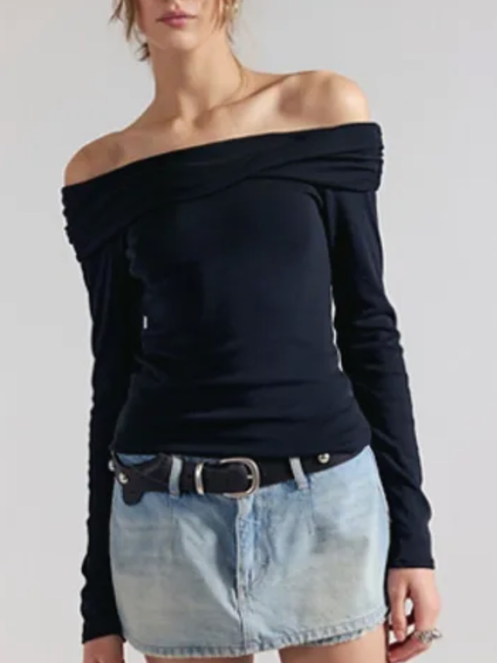 Free people Robbie Off The Shoulder Top (black)
